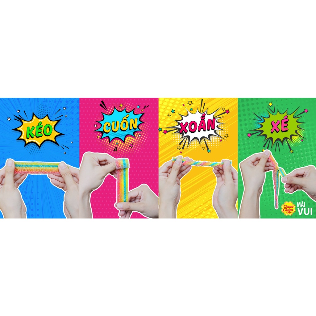 Kẹo Dẻo Hương Trái Cây Chupa Chups Sour Belt