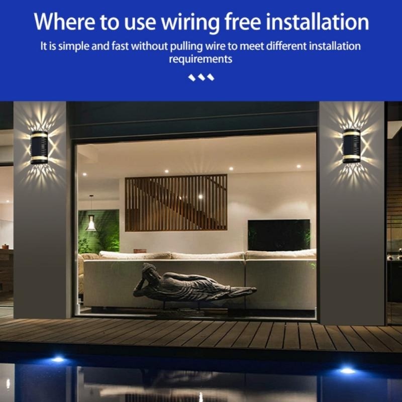 Đèn LED gắn tường chống thấm nước sử dụng năng lượng mặt trời cao cấp tiện dụng