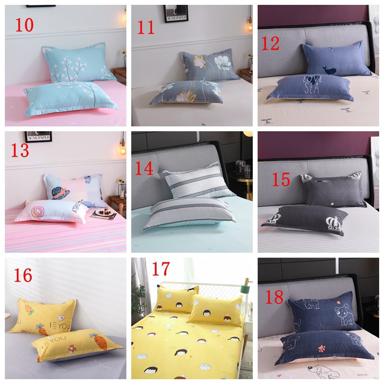 Pillowcase Polyester Comfortable Bedroom With Household Washable Cotton Pillowcase (Single Pack)