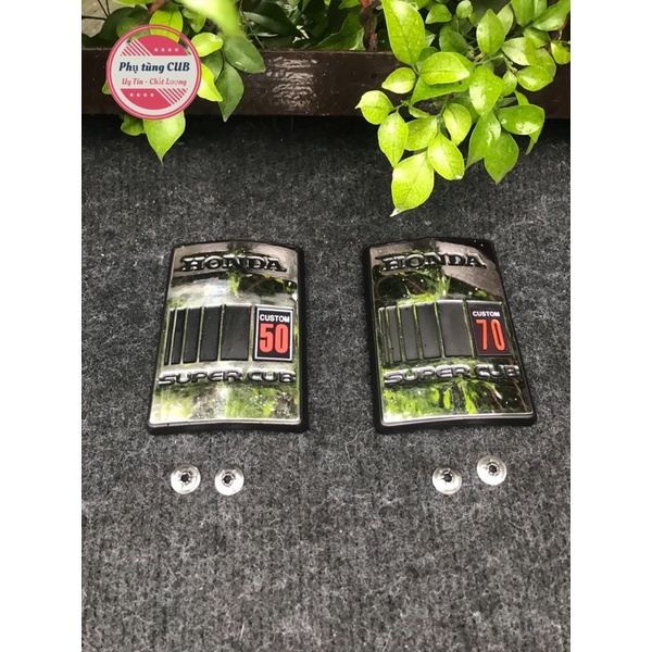 Logo mặt nạ xe cub 86 kèm phe bắt