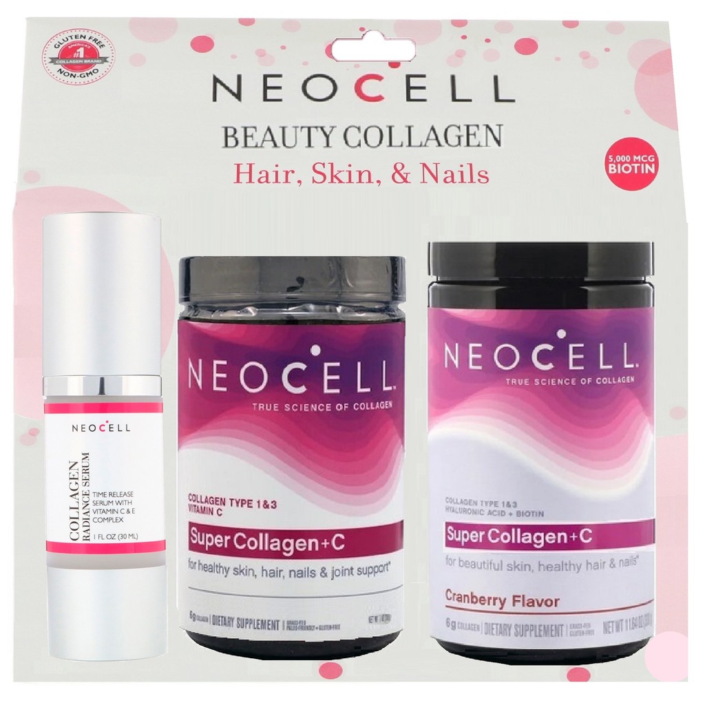 NEOCELL COLLAGEN super collagen +C tuýp 1,2&3 đẹp da tóc móng Beauty hair skin nail nails Serum 30ml bột 198g 397