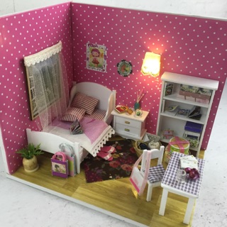 Mô hình Nhà búp bê - Kit tự láp ráp mô hình roombox DIY