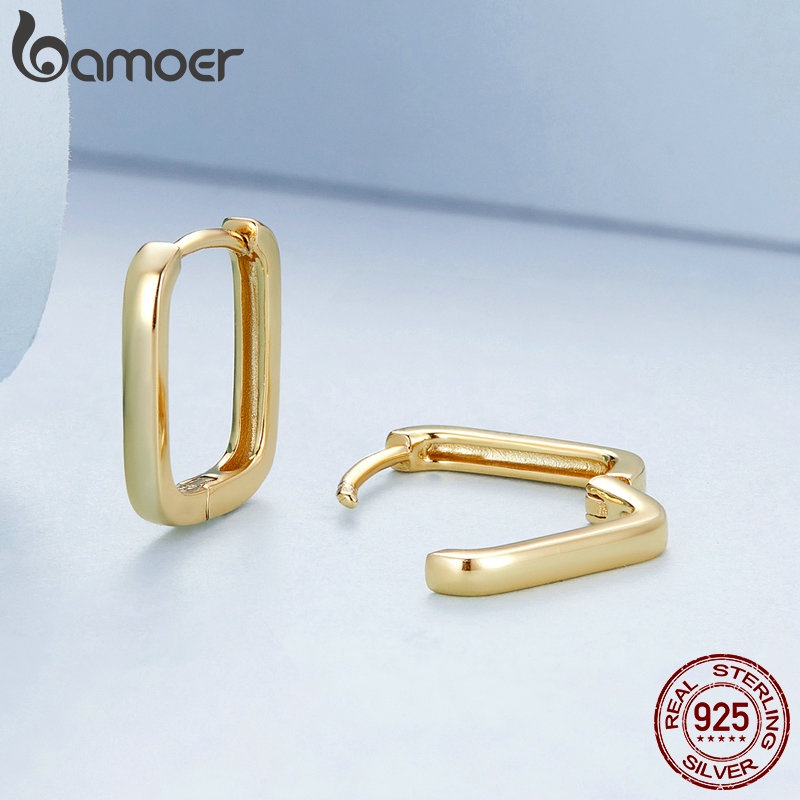 Đôi khuyên tai BAMOER bạc 925 phong cách thời trang