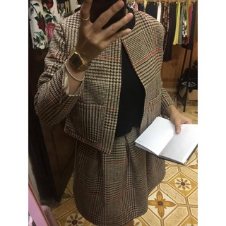 Set dạ chân váy xòe