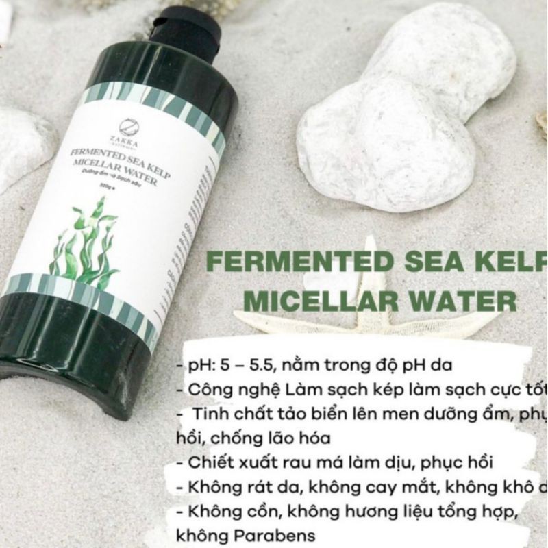 ✨CHÍNH HÃNG✨Nước tẩy trang Micellar Water Zakka Naturals 3in1 (size lớn 500ml) Fermented Sea Kelp Micellar Water | BigBuy360 - bigbuy360.vn