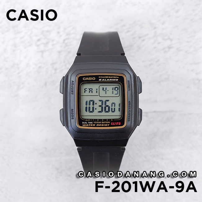 Đồng hồ nam dây nhựa Casio chính hãng Anh Khuê F-201WA-9ADF