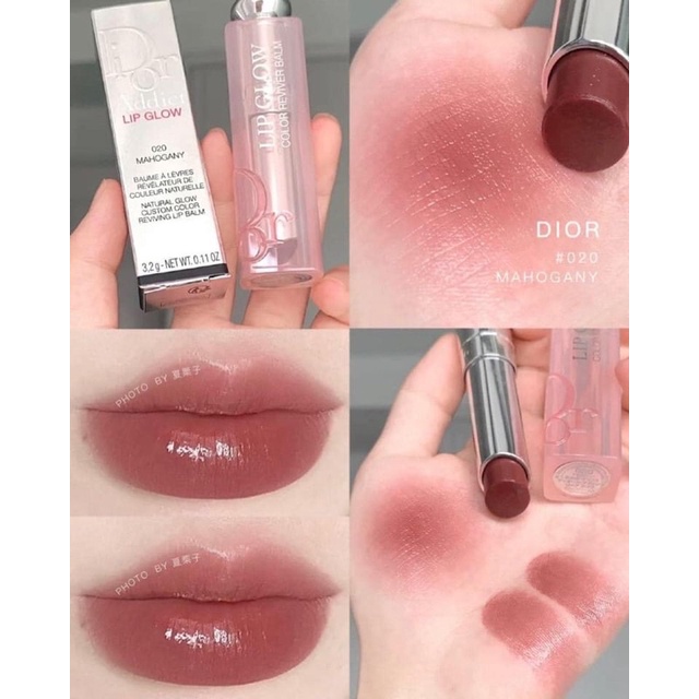 Son dưỡng Dior Addict Lip Glow 020 Mahogany - Nâu đỏ đất