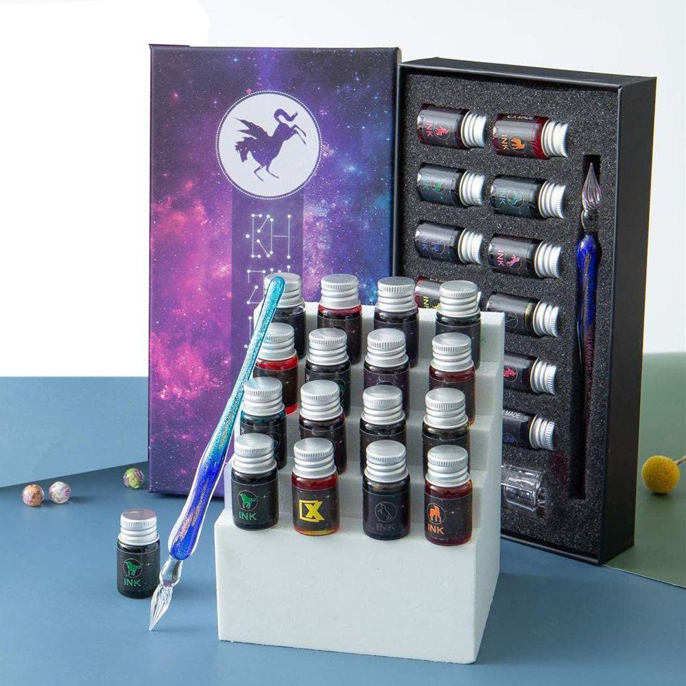 Set 15 Bút Thủy Tinh Màu Đen Phong Cách Vintage