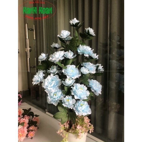 Cây hoa mẫu đơn 1m cao cấp - Cây hoa giả