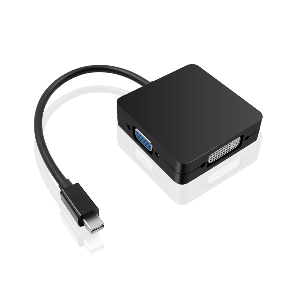 Dây cáp nối 3 trong 1 chuyển đổi đầu DP Thunderbolt sang DVI VGA HDMI cho Mac IMac Mini Pro Air Book