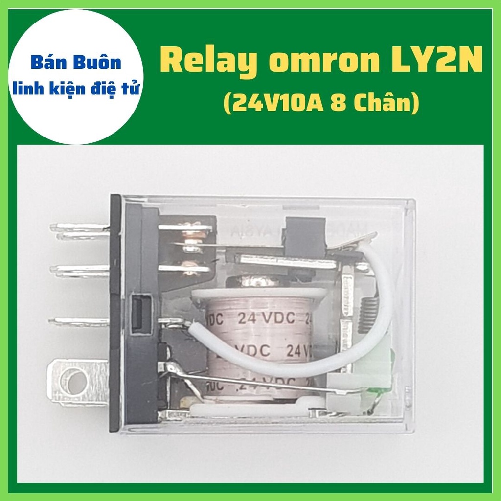 Relay trung gian 24v10a 8 chân, Rơle trung gian 24v, relay 24v10a, reay 24v 8 chân [Hàng xịn]