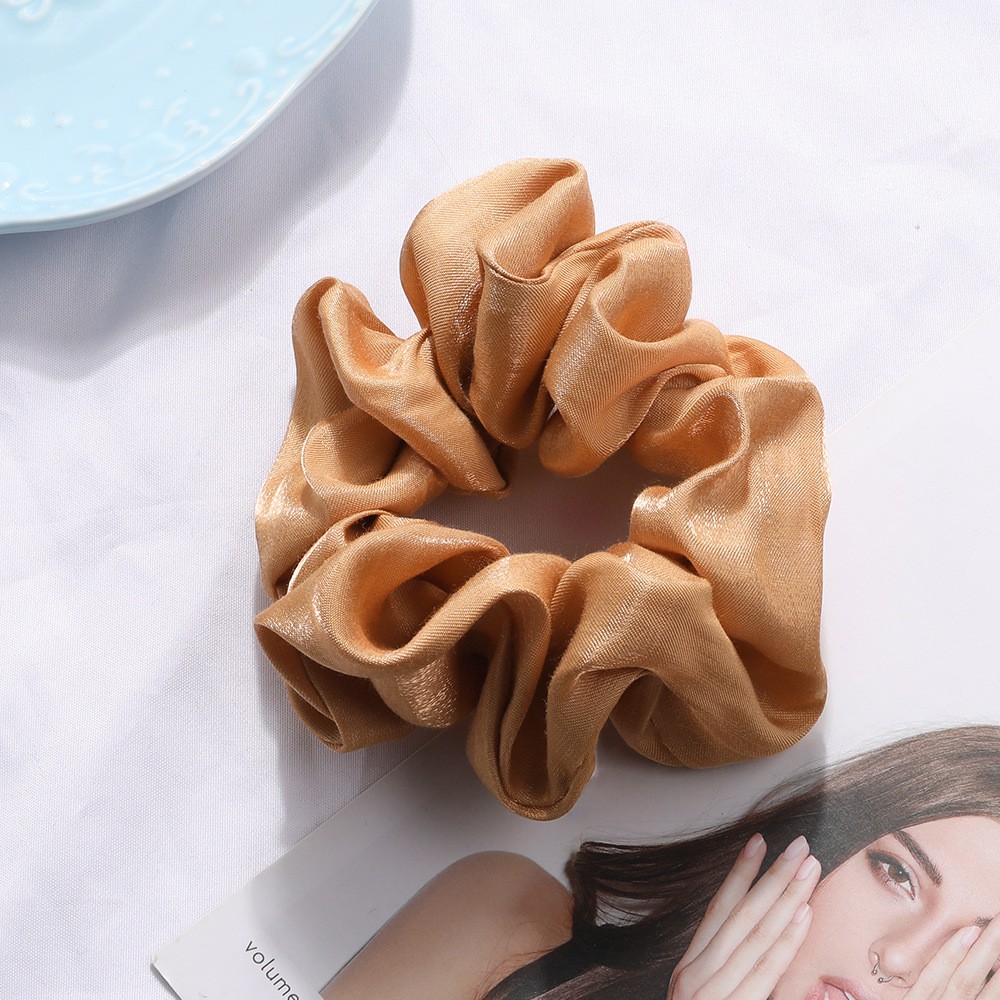 Dây buộc tóc vải scrunchies lụa bóng thời trang nữ tính HOT TREND