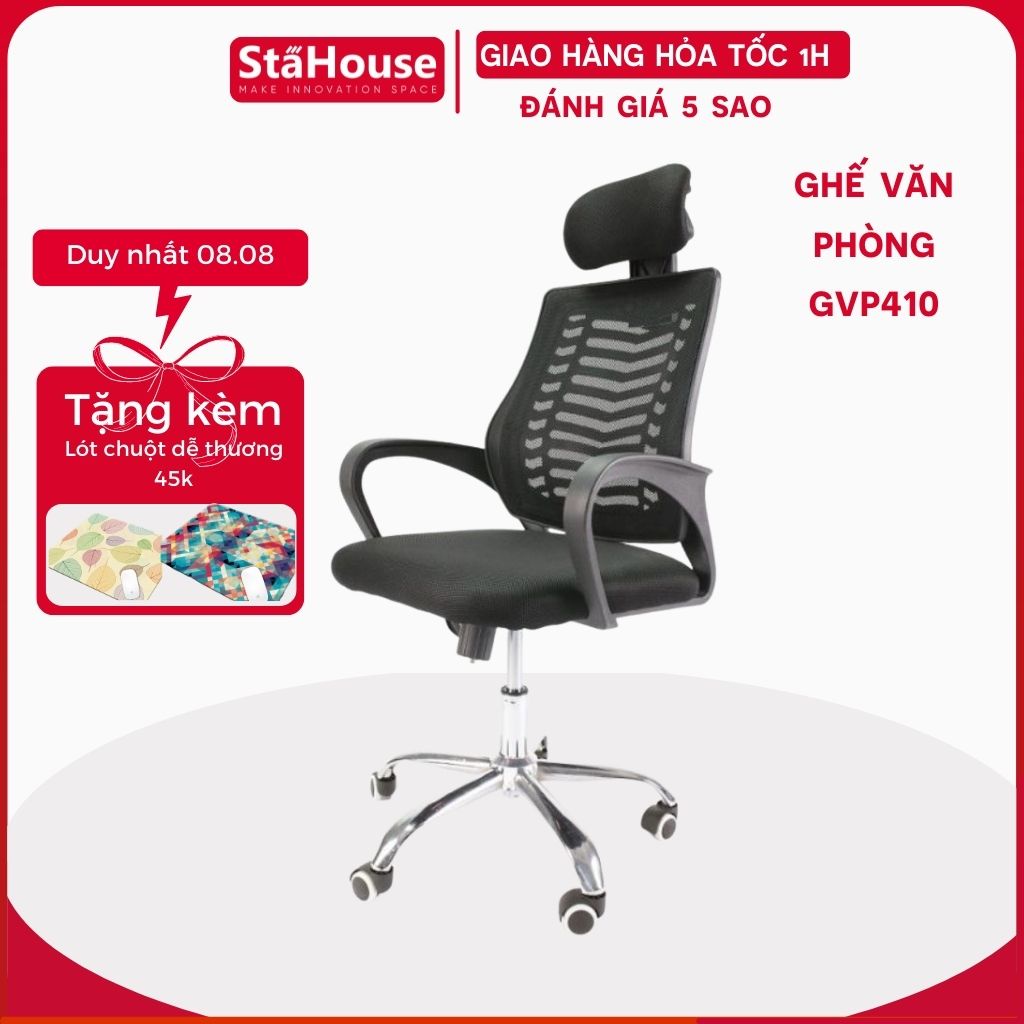 Ghế Văn Phòng Ngả Lưng Tựa Đầu Chân Xoay Stahouse - Ghế Làm Việc Tại Nhà GVP410