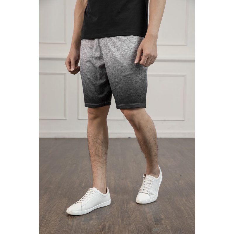 Quần short thun nam Kwin cạp chun màu xám phom regular fit suông nhẹ, chất thoáng mát bền màu - KSO010S1