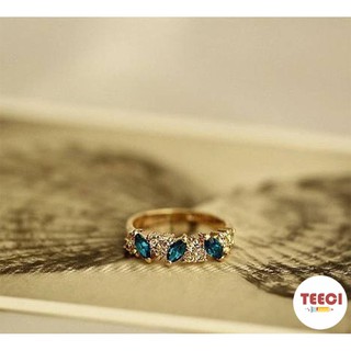 Nhẫn 3 Viên Cườm TINISO9014