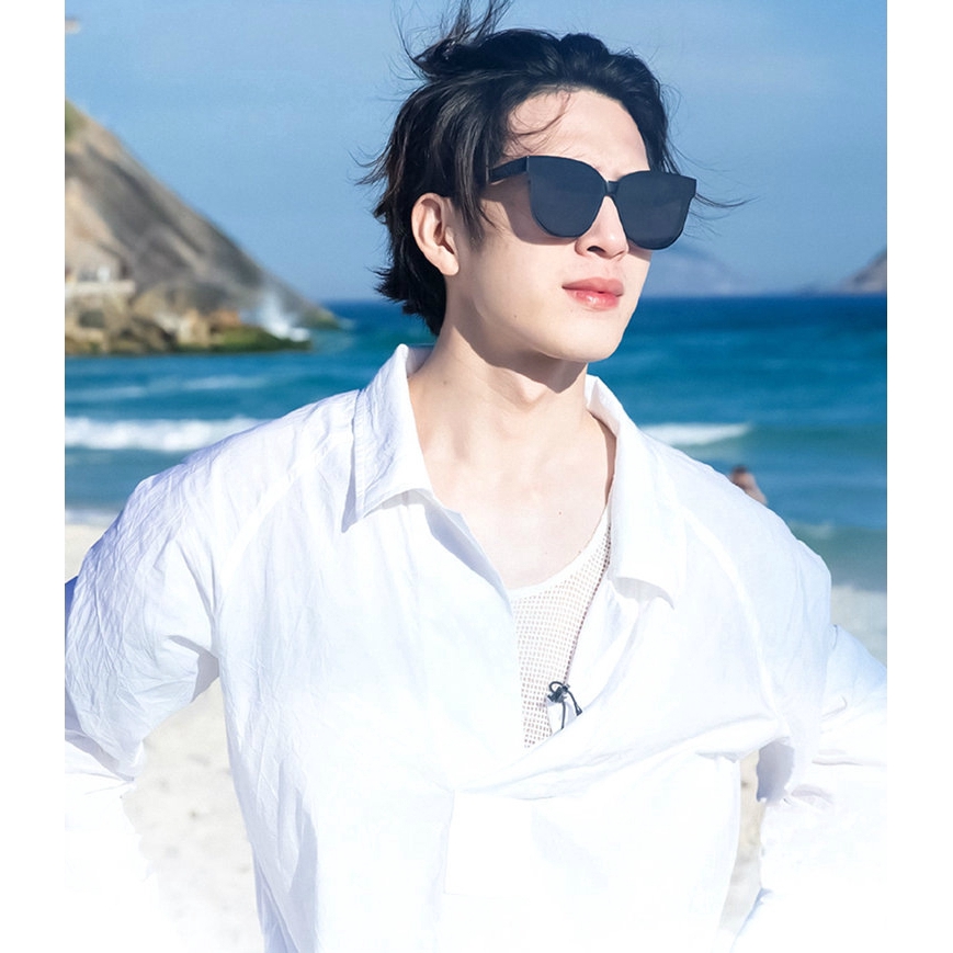 Kính mát gọn kim loại mới thời trang Hàn Quốc cỡ lớn cho nam và nữ