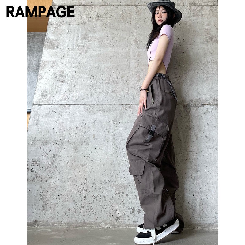 Quần Yếm Cotton Dáng Suông Có Túi Lớn Phong Cách Đường Phố Retro Cho Nam Nữ