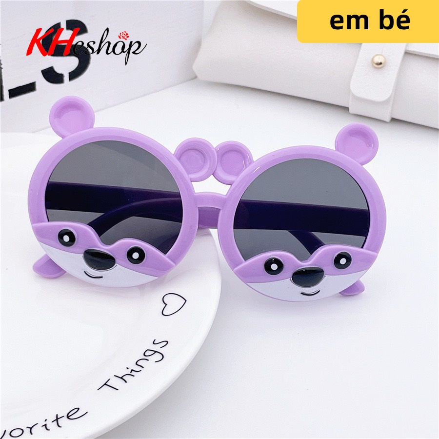 Kính râm hình hoạt hình Gấu dễ thương, bảo vệ mắt của bé khỏi tác hại UV mã Y1617