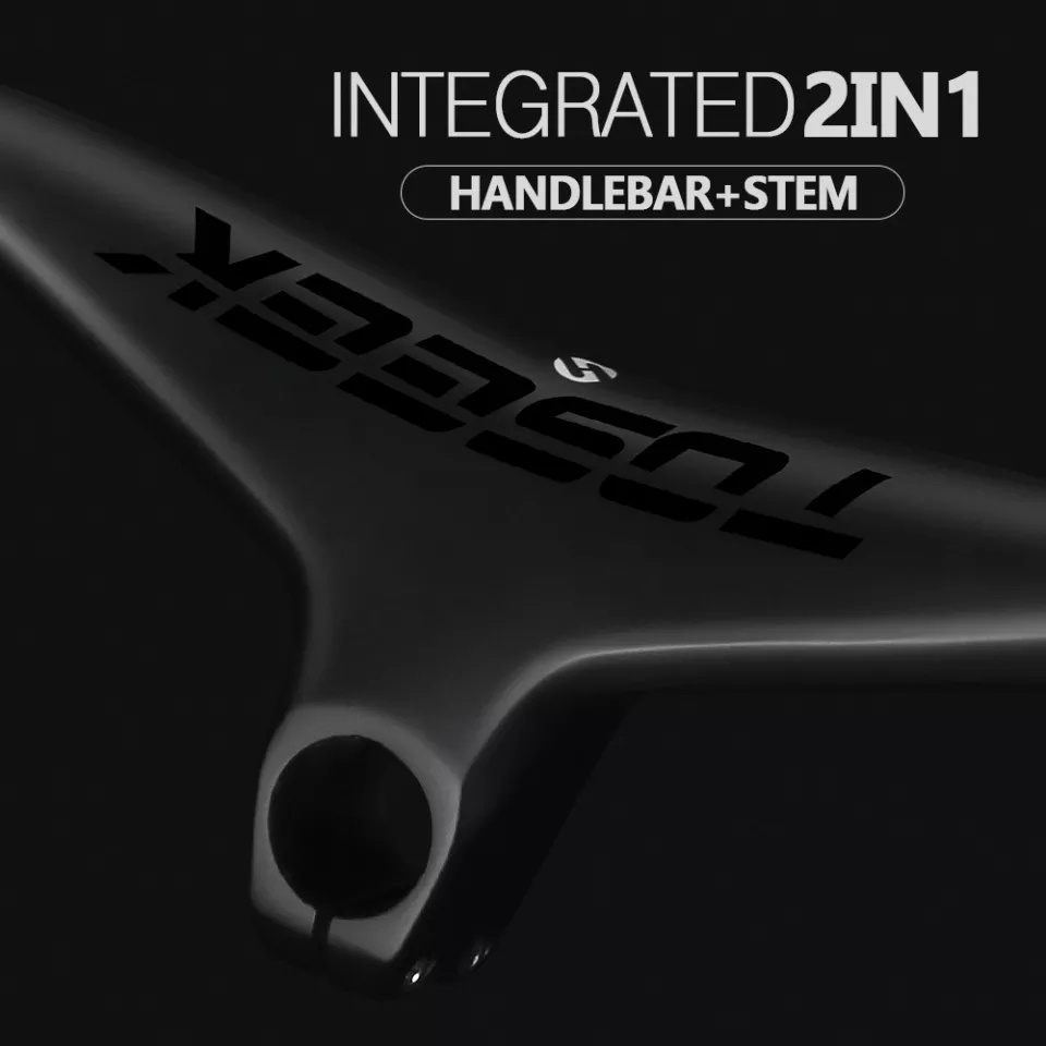 DONGCHONBIKE_ Ghi đông liền Po tang Carbon Toseek 780 x 70 mm