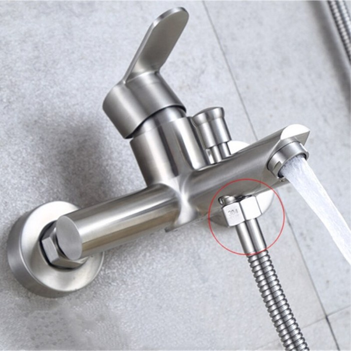 Củ sen tắm nóng lạnh củ tròn giá rẻ inox 304 cao cấp tặng kèm 2 chân Z - QM0025