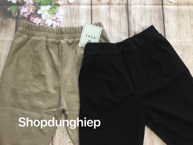 [ Mã FAMAYWA giảm 10K đơn 50K] Quần baggy dạ chun sau khoá thật | BigBuy360 - bigbuy360.vn