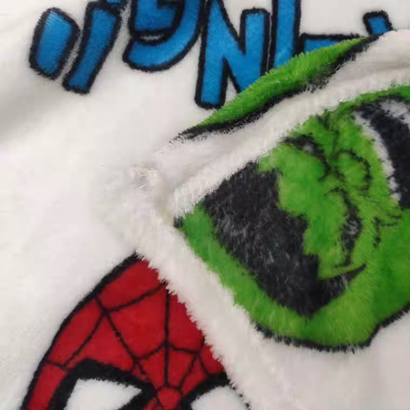 Chăn lông mỏng mềm mịn cho bé hình Spiderman Minecraft Pokemon