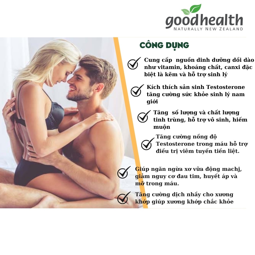 Tinh chất hàu New Zealand Good Health Oyster Plus - Hàng Úc