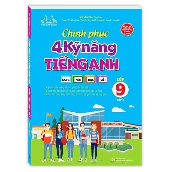 Sách - Combo 2 cuốn Chinh phục 4 kỹ năng tiếng nghe - nói - đọc - viết lớp 9