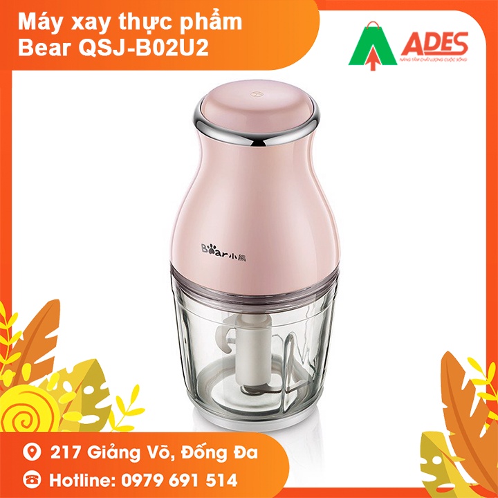 Máy Xay Thực Phẩm Bear QSJ-B02U2 - BẢN QUỐC TẾ - Bảo Hành Chính Hãng - Xay Cháo, Rau Củ, Thịt, Cá Cho Bé, Xay Đa Năng