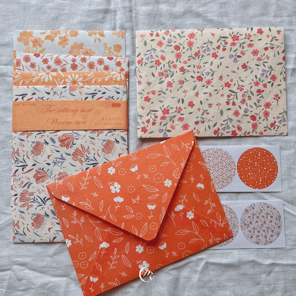 Các mẫu phong bì hoa màu siêu xinh, đáng yêu đa dạng kiểu dáng, phong cách hoa vintage - Floral decorated Envelope