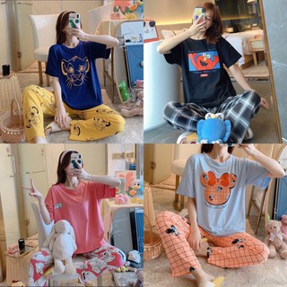 Đồ Bộ Thun Nữ Tay Ngắn Quần Dài 🌲 Bộ Thun Nữ Mặc Nhà Đẹp Đồ Ngủ Thun