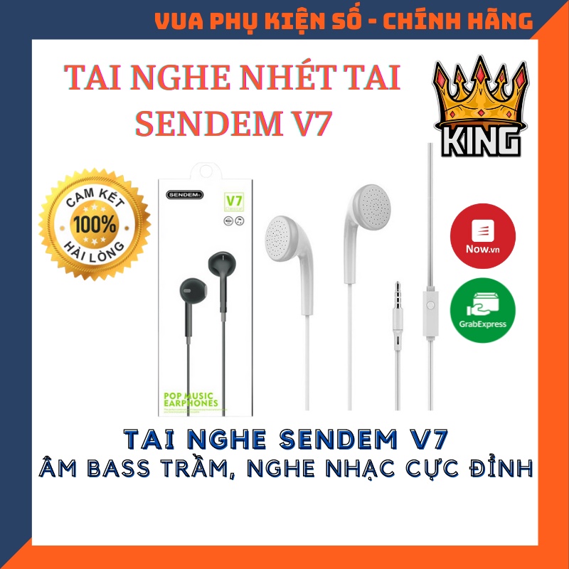 TAI NGHE SENDEM V7 CHÍNH HÃNG - BASS TỐT - BẢO HÀNH DÀI HẠN