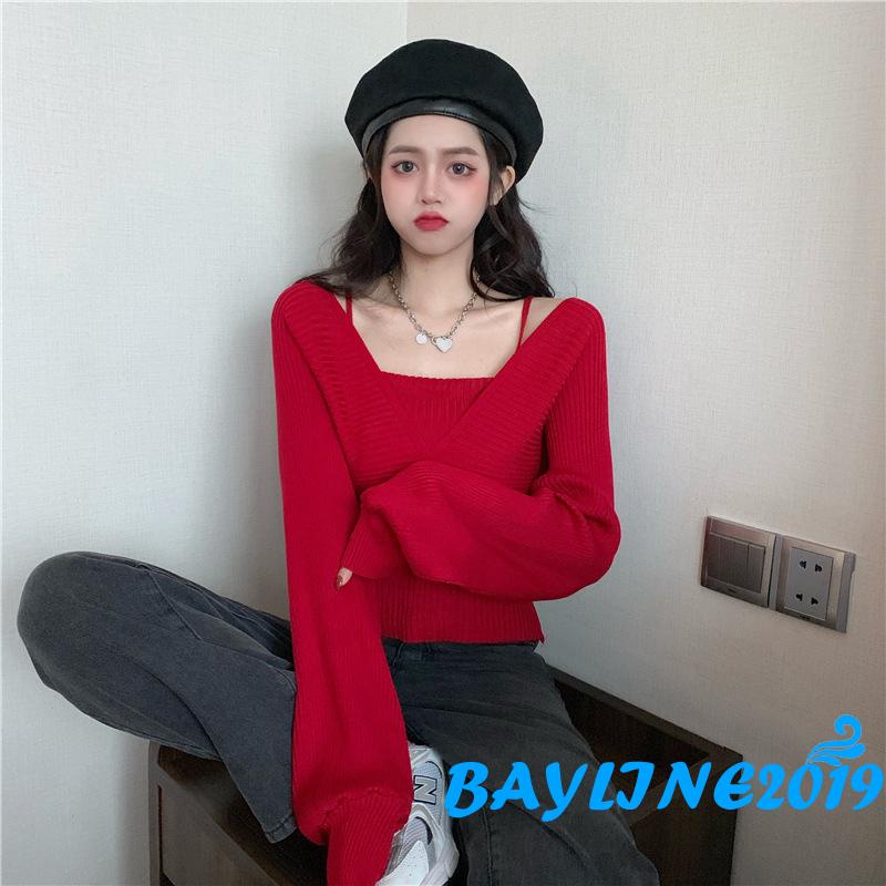 Áo Lửng Tay Dài Màu Sắc Thời Trang Quyến Rũ Cho Nữ