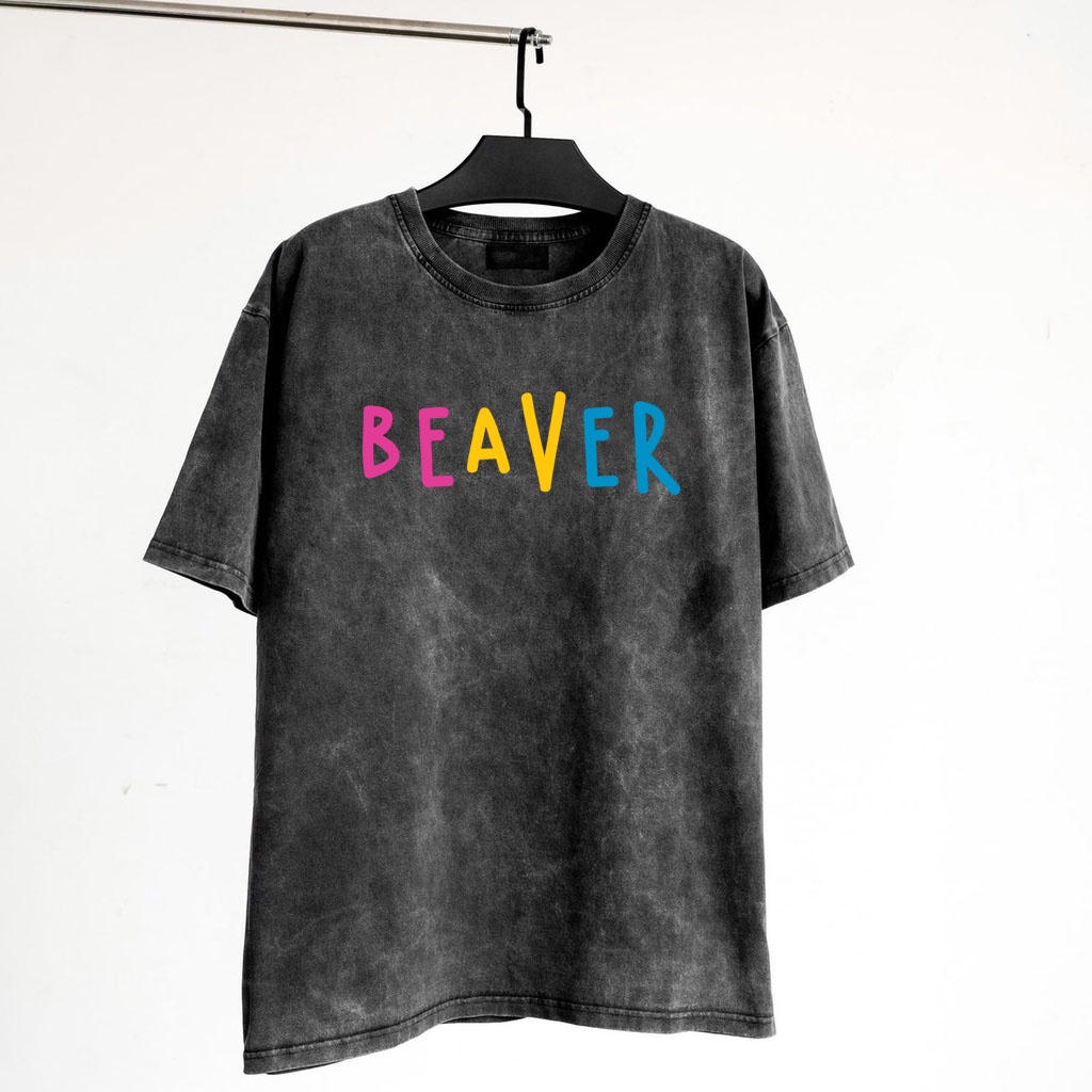 Áo thun tay lỡ WASH phông Unisex nam nữ Cotton oversize form rộng BEAVER .