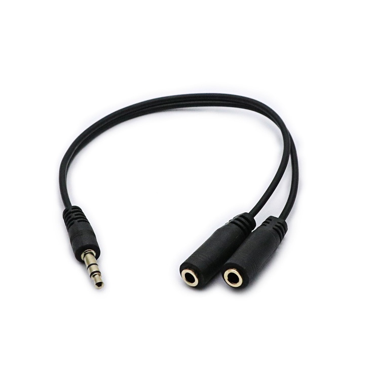 Dây Jack Chuyển Đổi Tai Nghe 3.5mm Sang 2 Cổng 3.5mm Cho Âm Thanh Audio Và Micro dành cho laptop, điện thoại