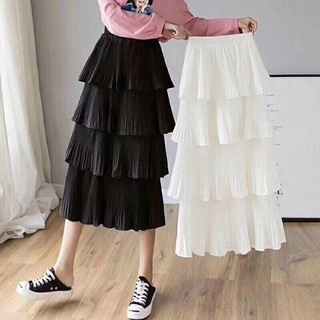 Chân váy voan, xếp ly, kaki