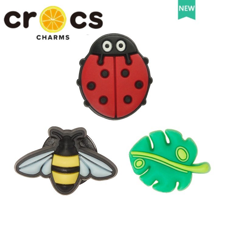 Khóa Cài Giày crocs Họa Tiết Hoa / Côn Trùng Hoạt Hình DIY Thời Trang Trang Trí Trên Cùng