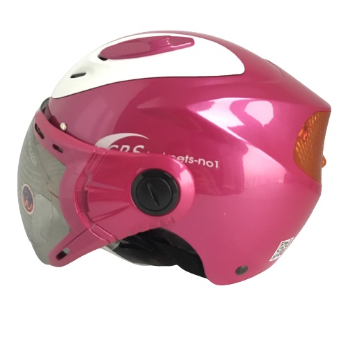 Mũ bảo hiểm Phản Quang cao cấp - GRS A913K - Đào line trắng