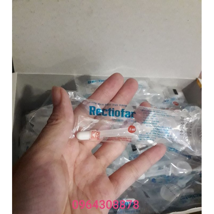 Rectiofar 3ml, 5ml. Ống bơm trực tràng ( Glycerol)