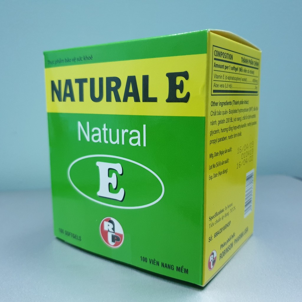 Viên uống vitamin e thiên nhiên, Chống oxi hóa, hạn chế lão hóa, đẹp da - NATURAL E - Medibeauty Hộp 100 viên | BigBuy360 - bigbuy360.vn