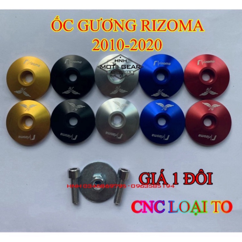 [Mã LIFEAU5SALE giảm 20k đơn 50k] Ốc Gương Rizoma Cắt CNC Cho SH 2010-2020