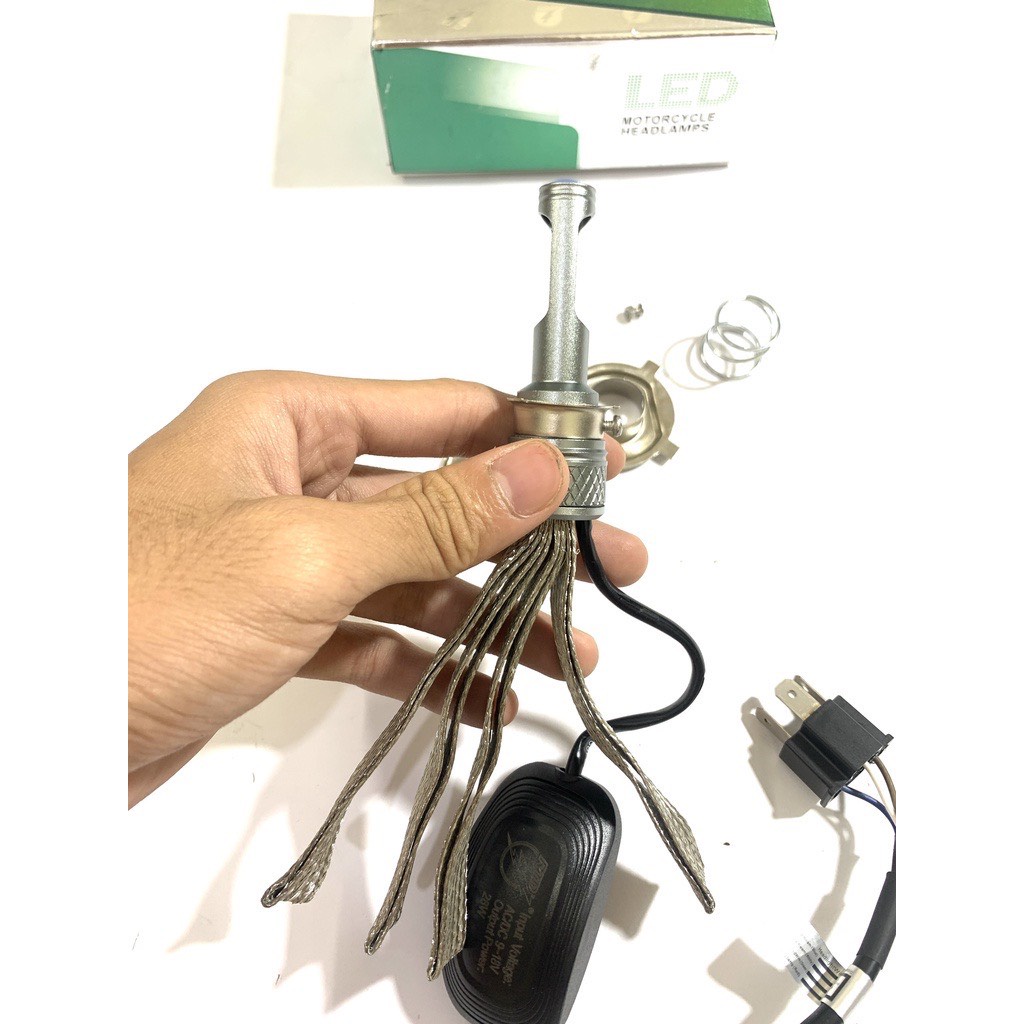 Đèn Pha Led 2 Tim H4 RTD chính hãng