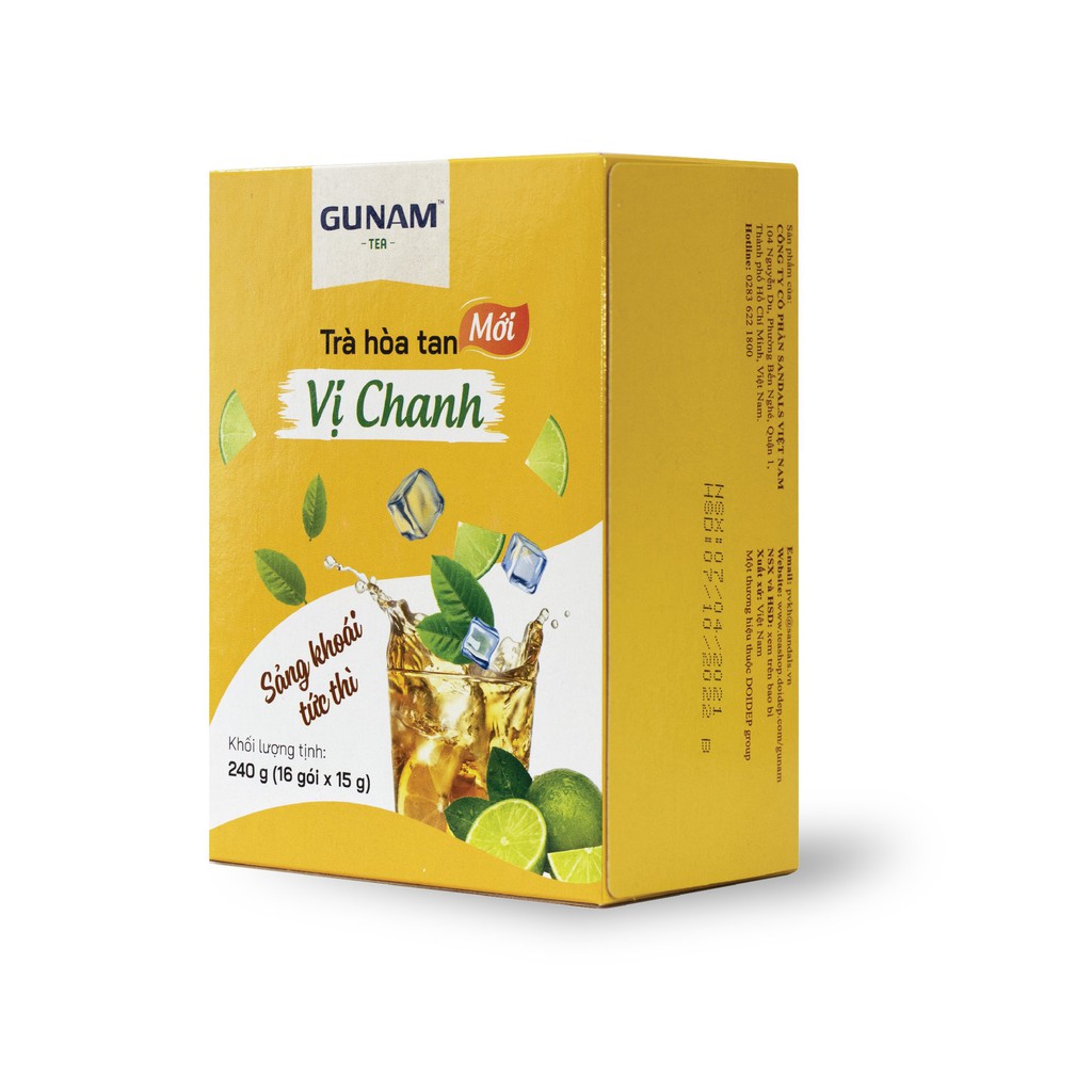 Trà chanh GUNAM (hộp 16 gói x 15g)