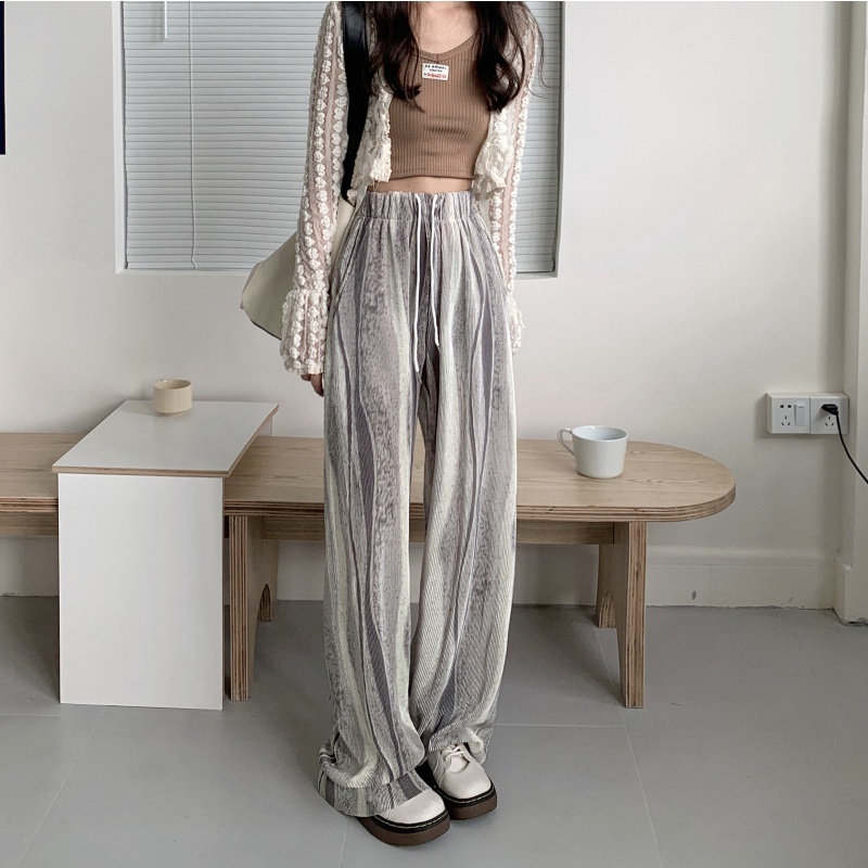 Quần ống rộng Lưng Cao Phong Cách Hàn Quốc Thời Trang Cho Nữ 2 Màu