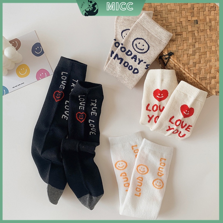 1 Đôi Vớ Cotton In Họa Tiết Hoạt Hình Kiểu Hàn Quốc Thời Trang Xuân Thu Cho Bé Từ 1-12 Tuổi