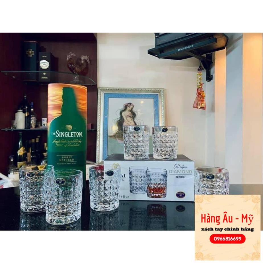 Cốc pha lê cao cấp Bohemia Diamond 230ml, 260ml - Sản xuất tại CH Séc