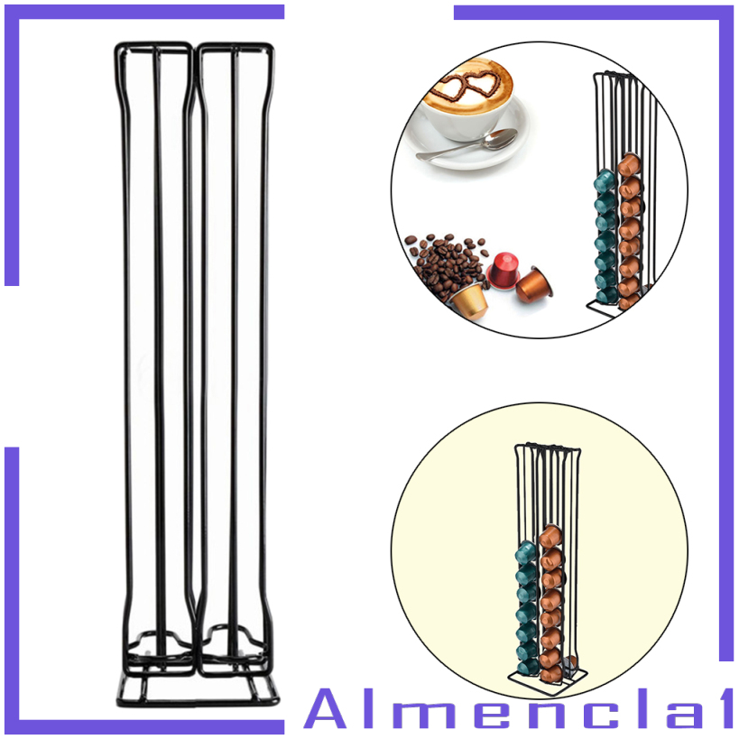 【Hàng s?n sàng】Giá Đỡ Mạ Đen Cho Máy Pha Cà Phê Nespresso 1-40 Viên Nén