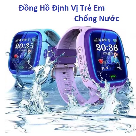 Đồng hồ định vị trẻ em thông minh DF25 - chống nước IP67 ( Tím ) dành cho trẻ em