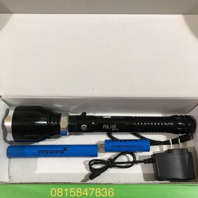 💥 đèn pin siêu sáng 💥 Police : XSL - 418 , màu đen