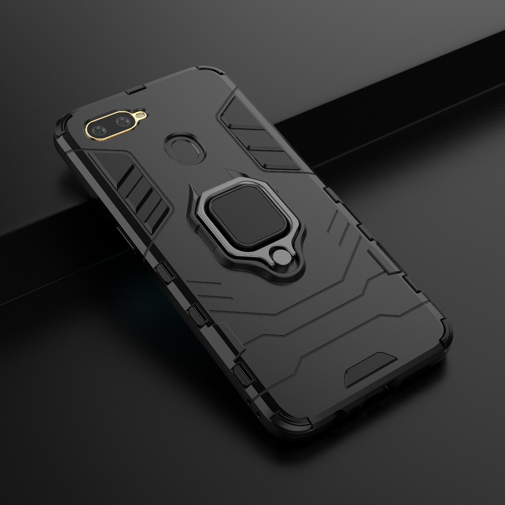 Ốp lưng Iron man Oppo F9 chống sốc cao cấp giá đỡ iring mặt lưng